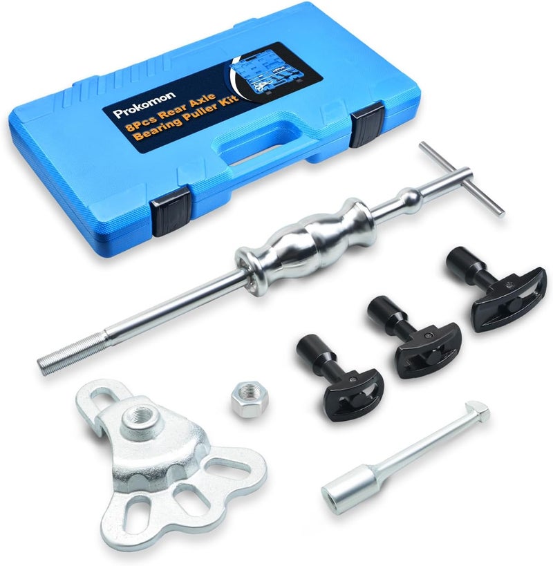 Prokomon Rear Axle Bearing Puller Kit; Rear Axle Puller Set; Rear Axle Bearing Removal Tool with Slide Hammer Yoke and 3 Rear Axle Adapters - Image 1